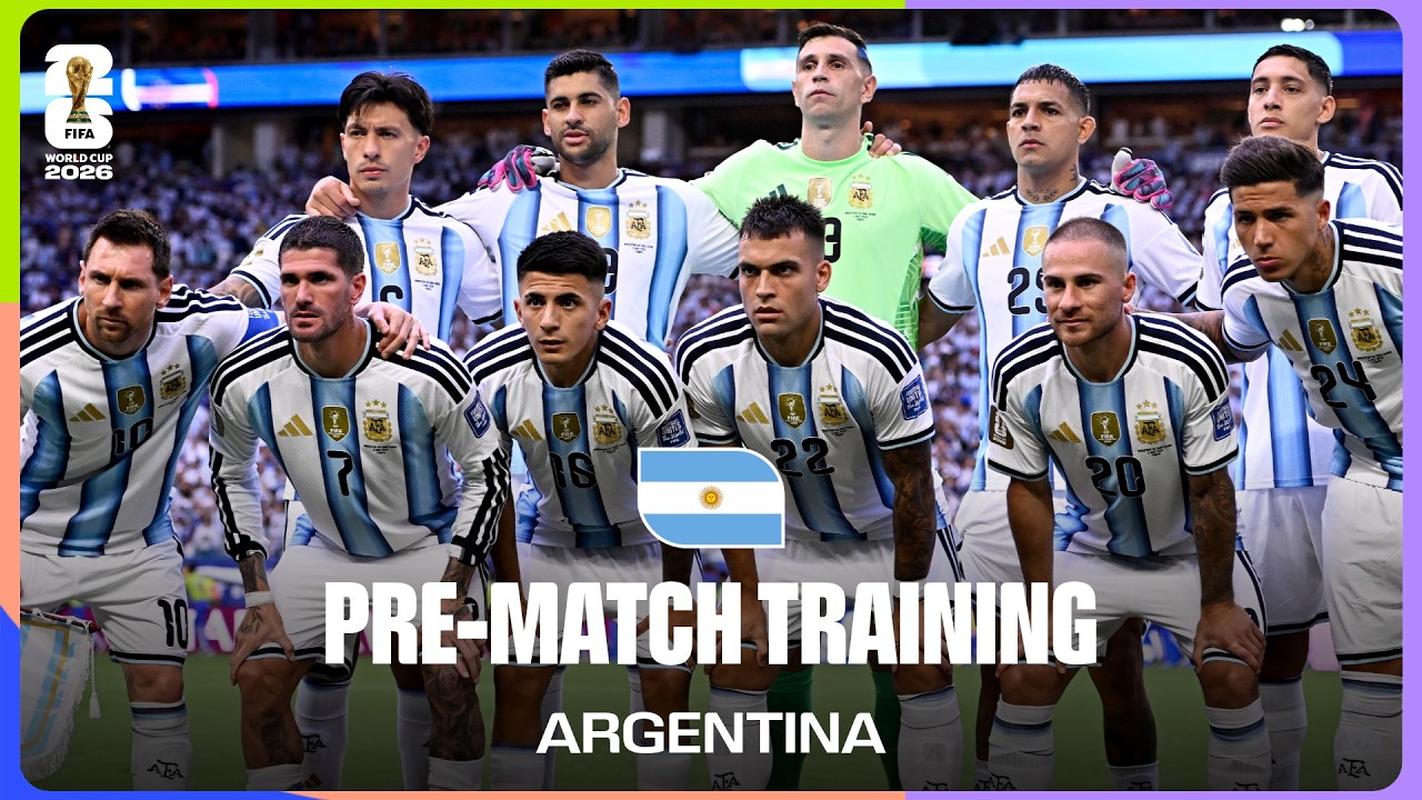 Argentina Train Before Egypt | FIFA World Cup 2026™ background