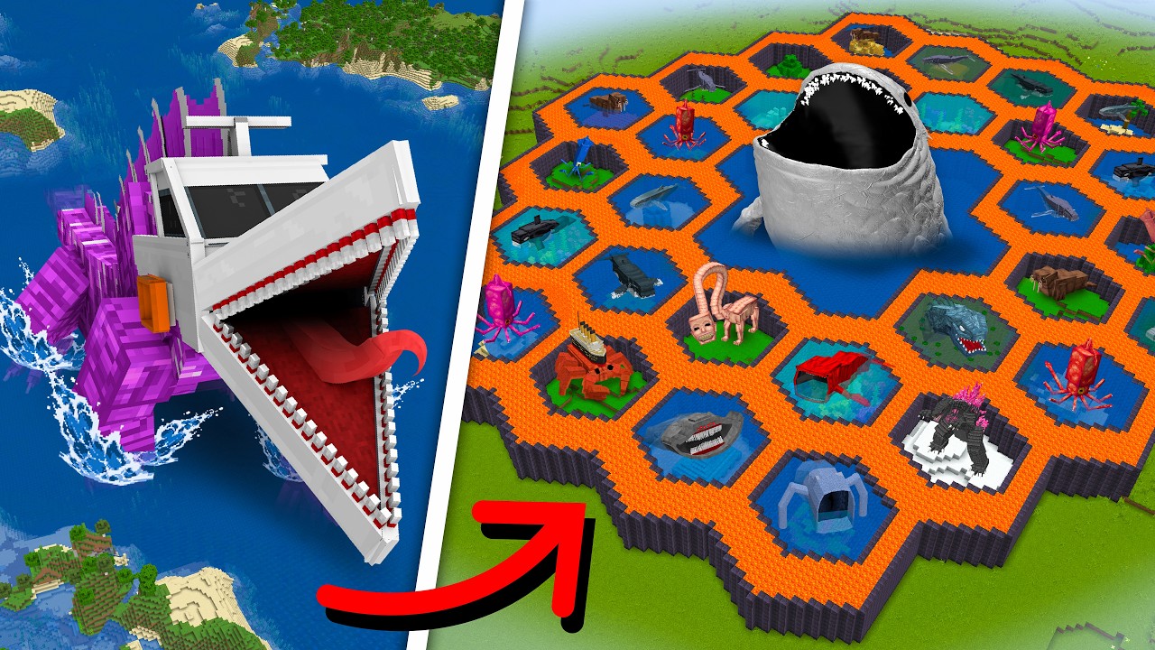 I Trapped Every SEA MONSTER in Minecraft background