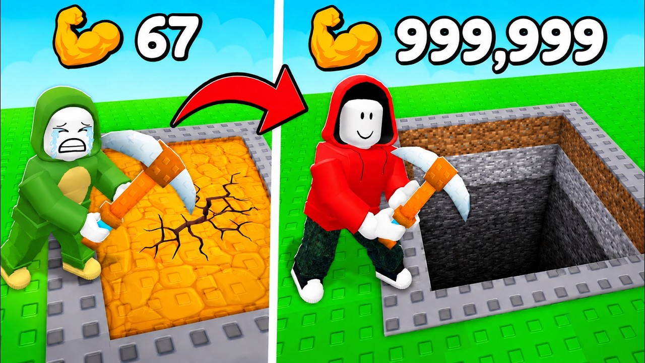 JJ & Mikey Became UNSTOPPABLE in +1 Mine Per Click! background