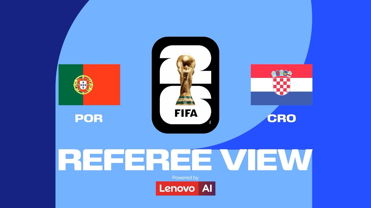 Ronaldo Scores First World Cup Knockout Goal vs. Croatia | Ref's POV | Powered by Lenovo background