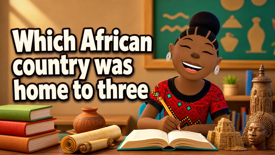 Which African country was home to three of Africa's major empires? backdrop
