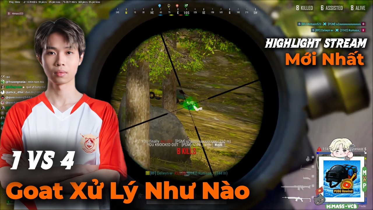 PUBG Himass Xử Lý Khi Vào Thế 1vs4 Đem Lại Trận Đấu 42 Kill | Highlight Stream Mới Nhất. background