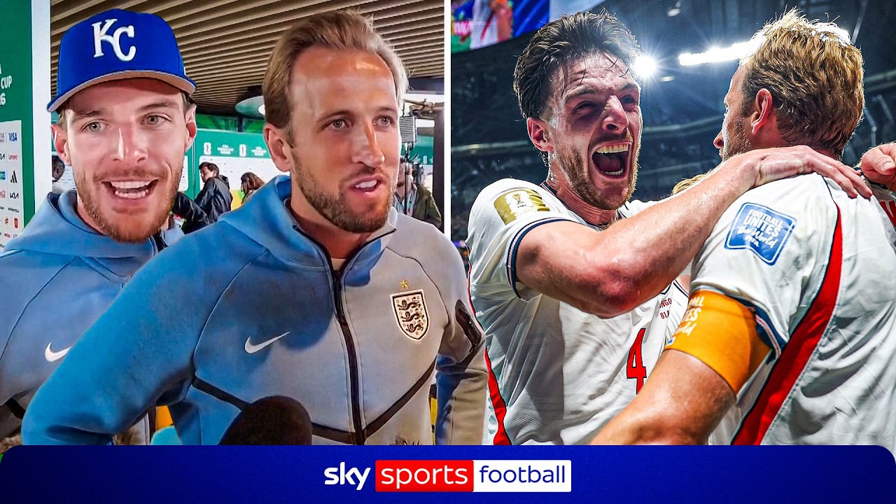 "The BEST away day I've ever had!" | Rice and Kane react after England beat Mexico background