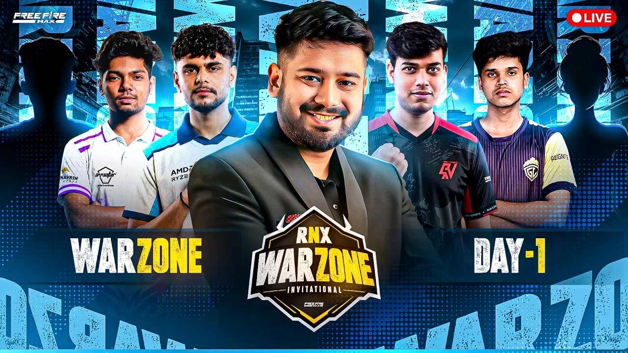 RNX WARZONE INVITATIONAL | Counter Day 1 #freefire #freefirelive #gyangaming background