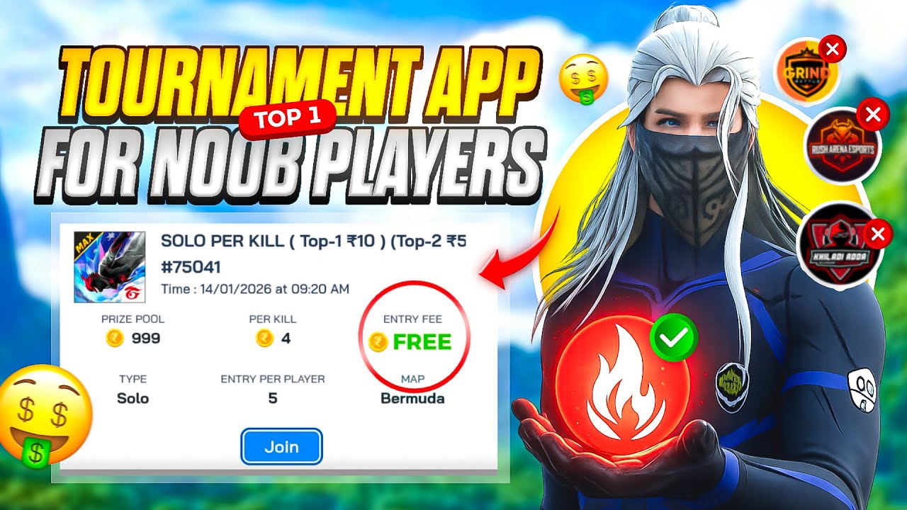Best Tournament App For Noob Players? 😳 Intense Tournament Gameplay 🔥 background
