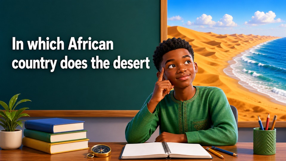 Di negara Afrika manakah gurun bertemu dengan laut? background