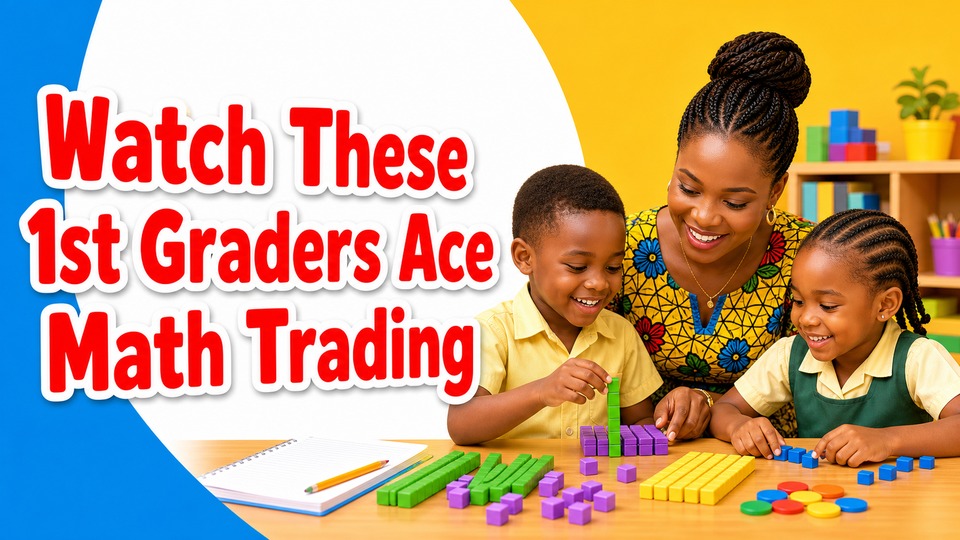 Watch These 1st Graders Ace Math Trading and Adding! Kids Academy background
