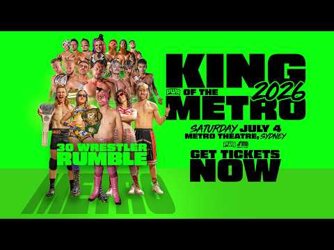PWA KING OF THE METRO '26 presented by Pro Wrestling Australia BLACK LABEL background