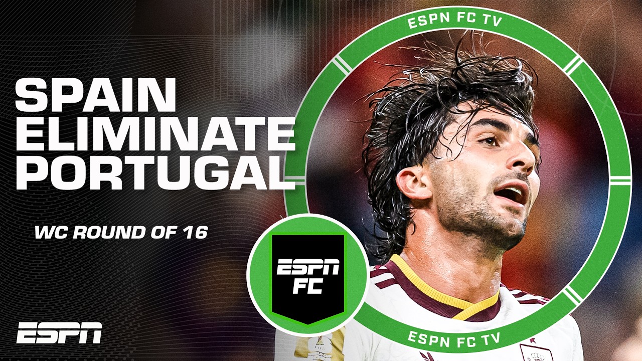 Ferran Torres assists Spain’s winning goal vs. Portugal in the World Cup Round of 16 🔥 | ESPN FC background