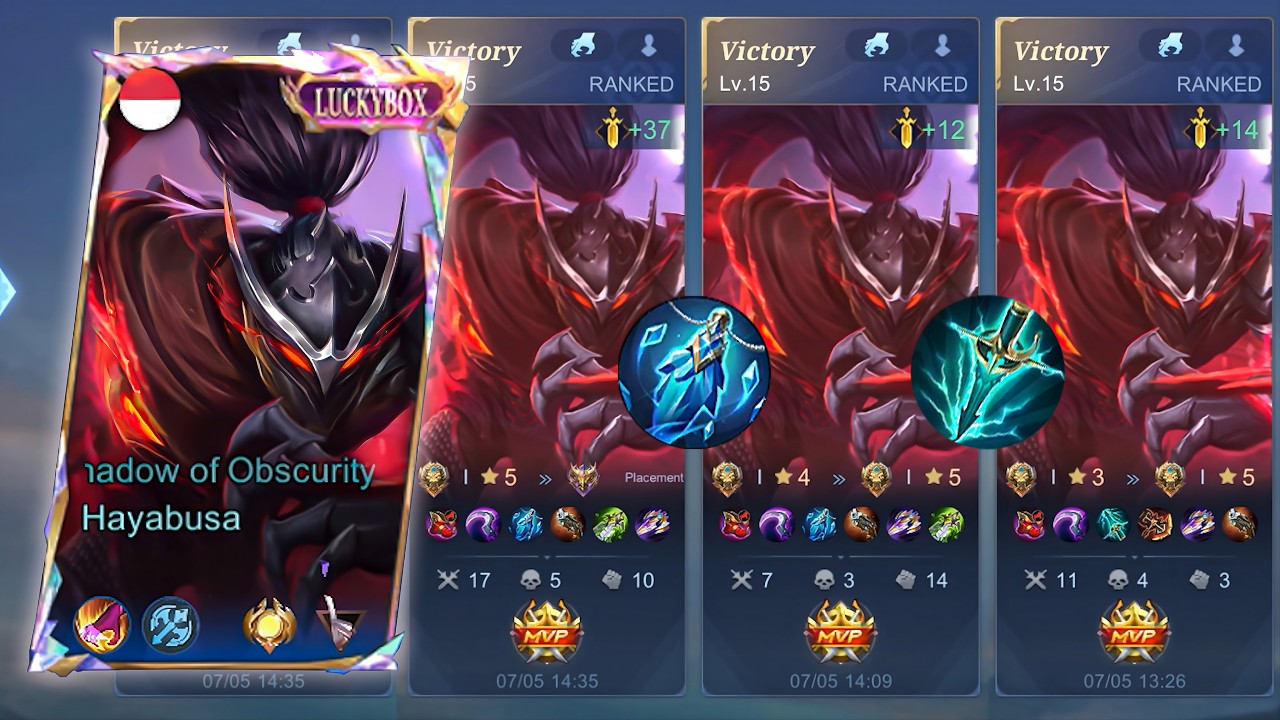 GLOBAL HAYABUSA WINSTREAK SOLO |HAYABUSA NEW BUILDS AND EMBLEM SET 2026 -Mlbb background