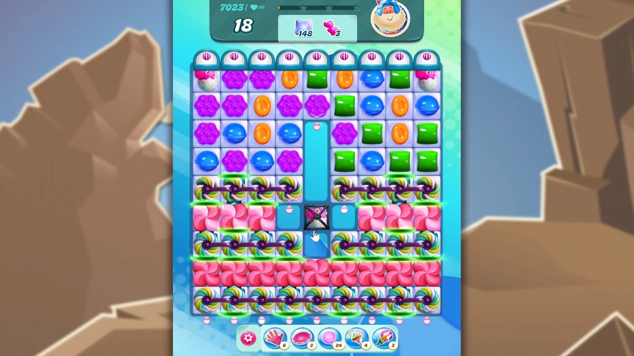 Candy Crush Saga LEVEL 7023 NO BOOSTERS (new version)🐟☑️ background