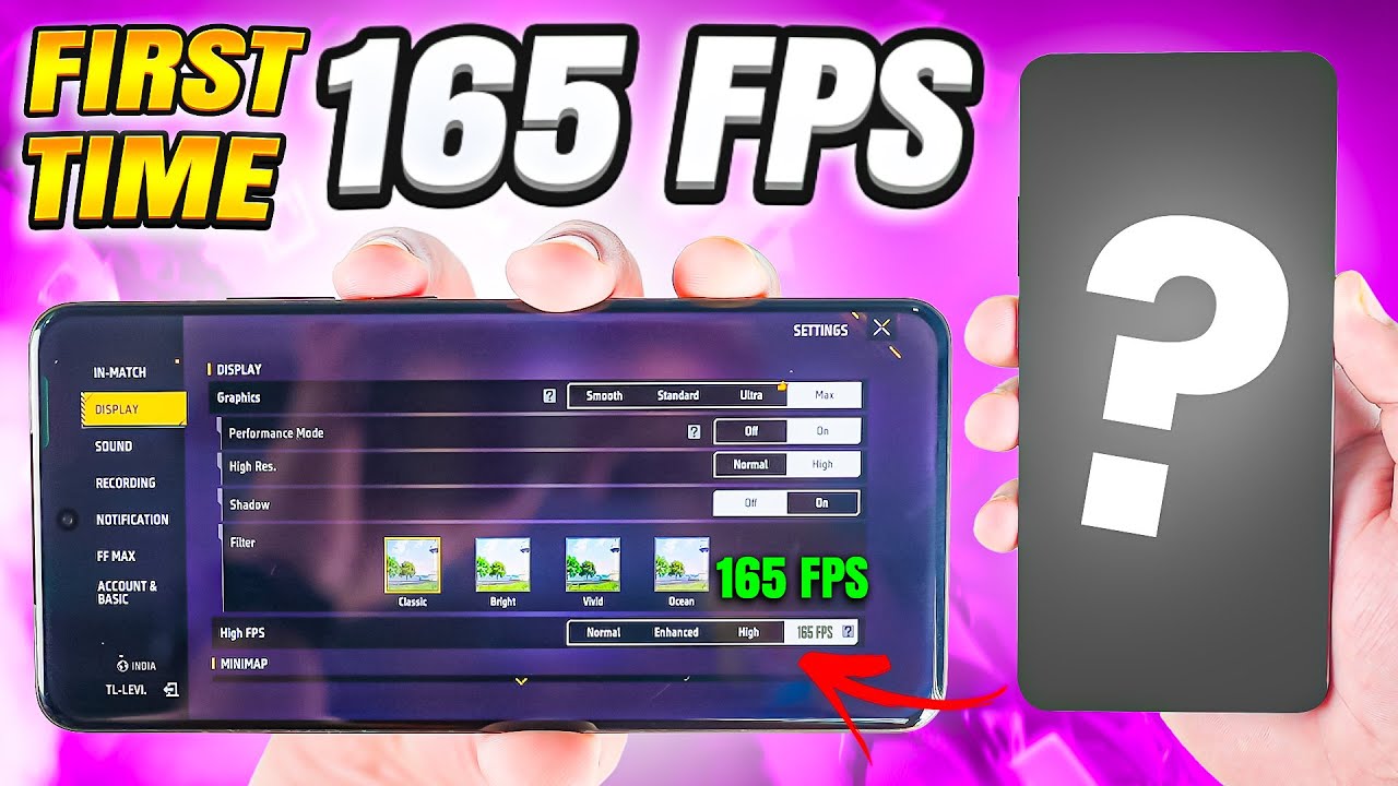 165 FPS AVAILABLE IN FREE FIRE💀 - WTF😱 | FREE FIRE NEW SECRET SETTING | FREE FIRE 165FPS FEATURE background