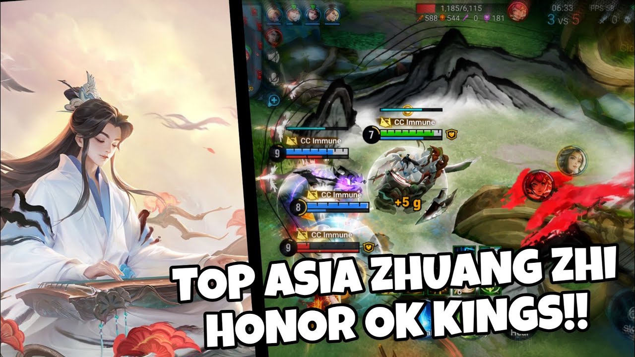 HOK: Pro Zhuangzi Gameplay – Crazy Teamfight Highlights | Honor of kings background