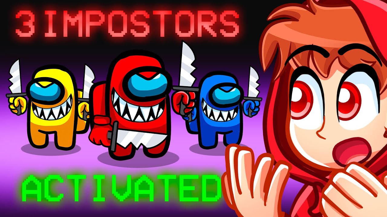 AMONG US CHAOS but there's 3 IMPOSTERS! background