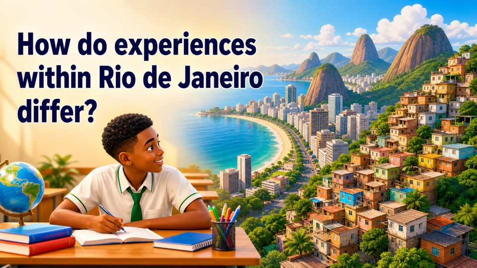 How do experiences within Rio de Janeiro differ? background