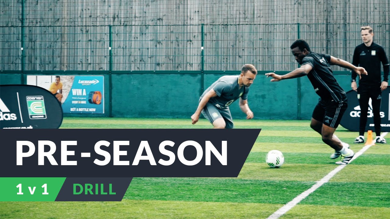 Pre-season training for football | 1v1 drills background
