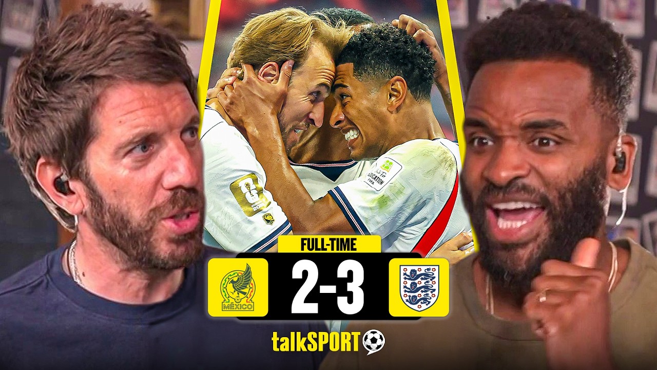 talkSPORT REACT to England's HEROIC PERFORMANCE against Mexico as Kane & Bellingham goals secure WIN background
