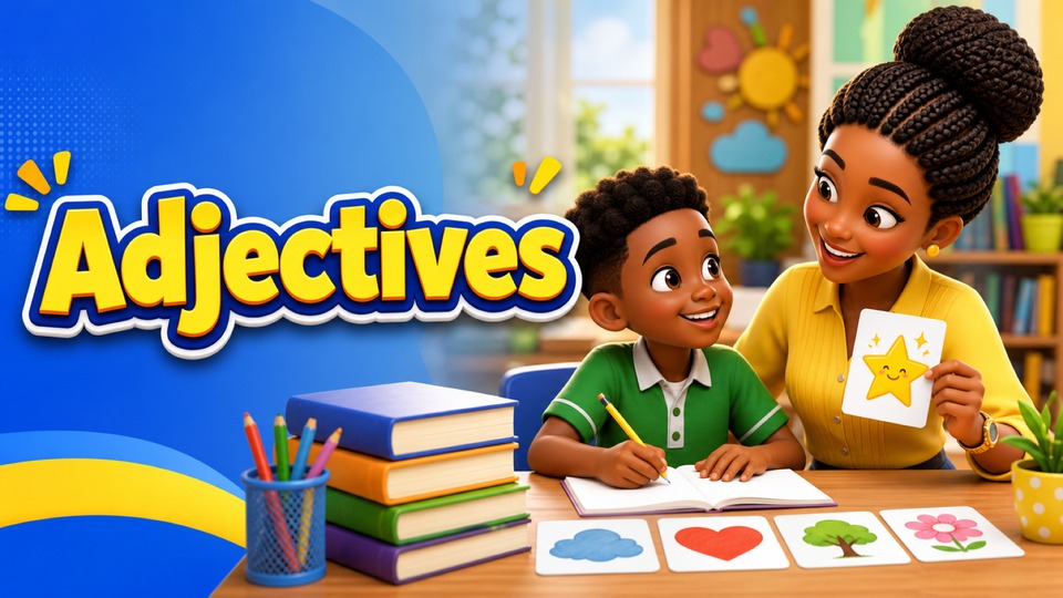 Adjectives backdrop