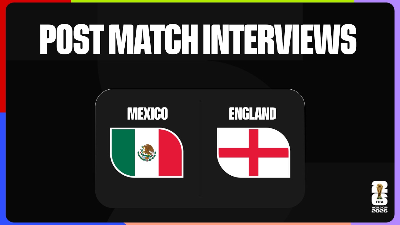 Post-Match Interviews: Mexico 2-3 England background