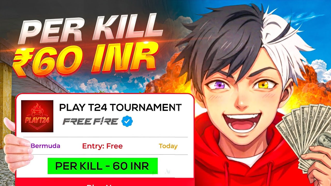 I Play Free Fire Per kill 60₹INR Tournament 😱 background