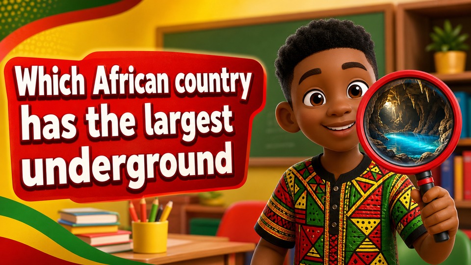 Which African country has the largest underground lake in the world? backdrop