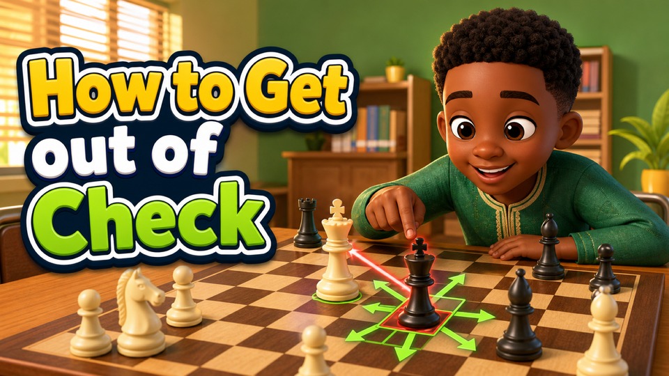 How to Get out of Check | Kids Academy - LEARN TO PLAY CHESS background