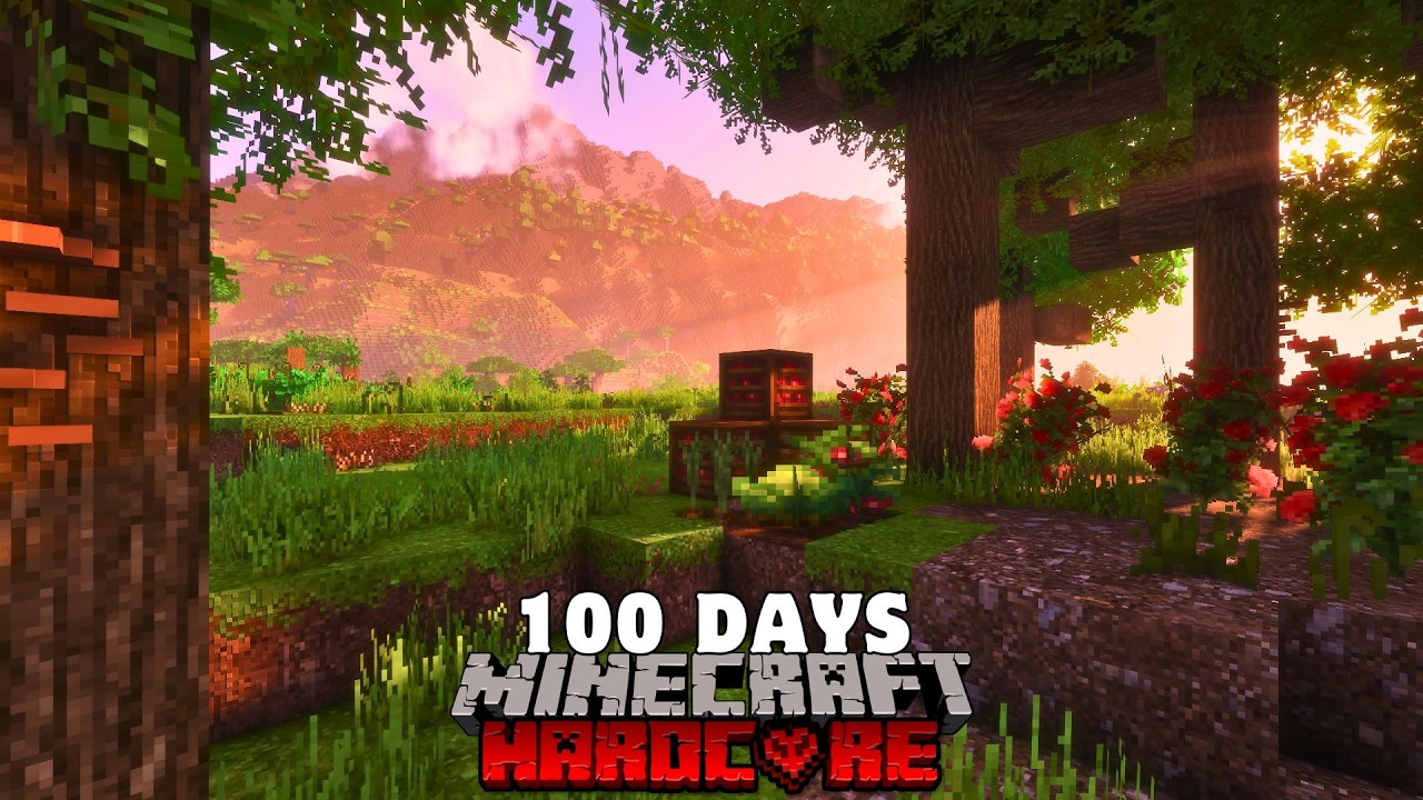 I Tried to Survive 1 Year in the Most REALISTIC FARMING Modpack in Hardcore Minecraft background