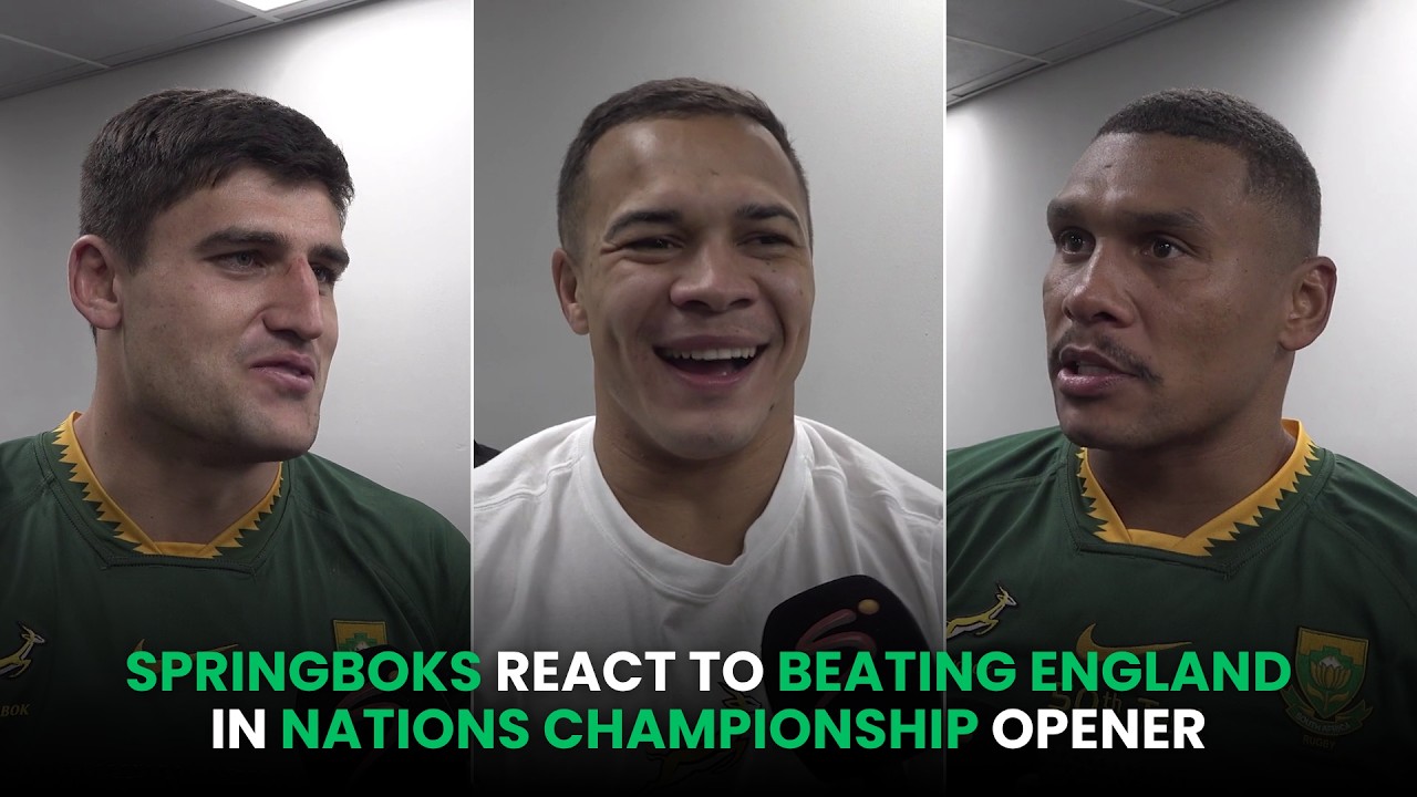 Kolbe, Willemse & de Villiers React To Springboks Beating England 🇿🇦🏴 | What Goes On Tour background