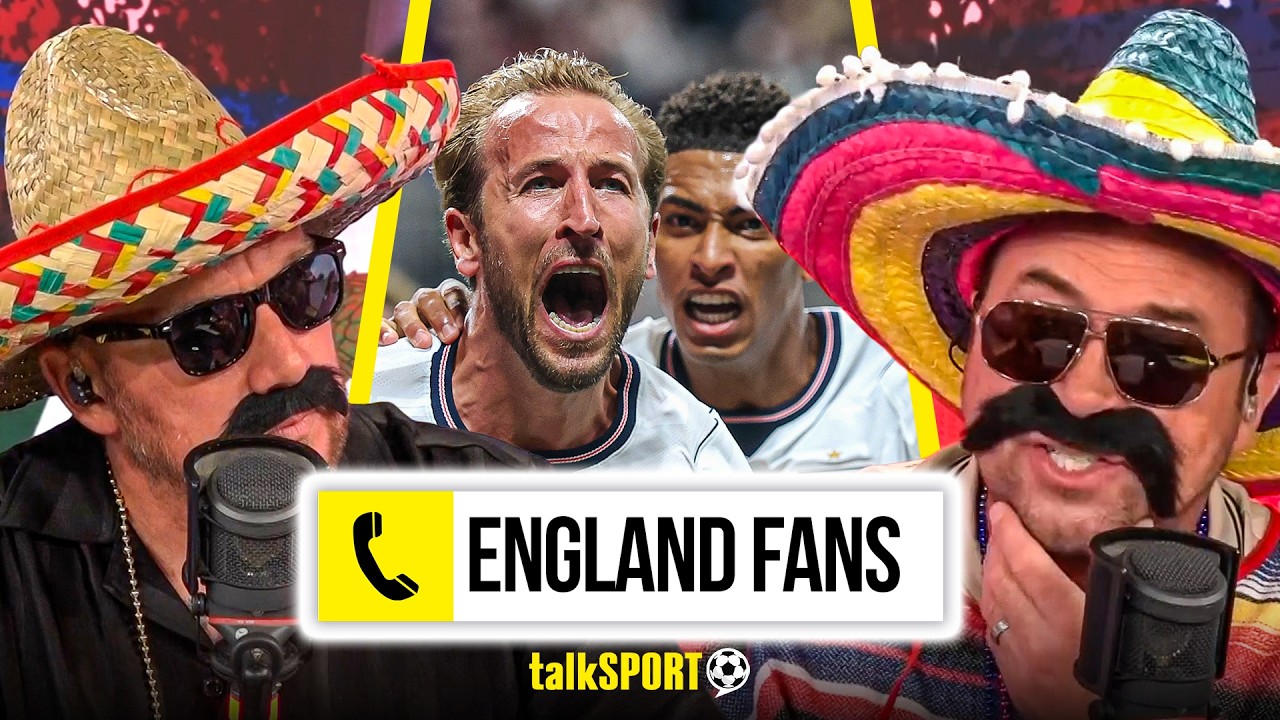 "ENGLAND'S GREATEST PERFORMANCE!" Callers REACT to England's huge 3-2 win Vs Mexico at The Azteca! background