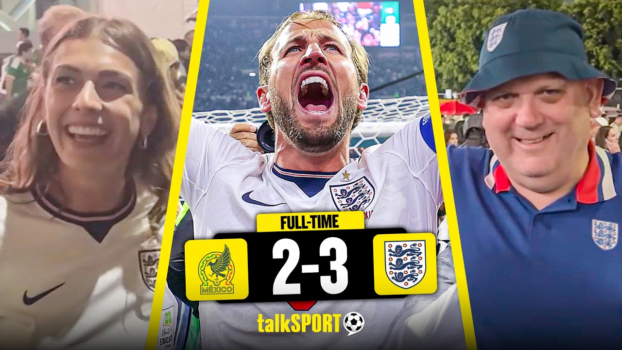 England Fans REACT to Reaching the World Cup Quarter Finals with THRILLING Win over Mexico! background