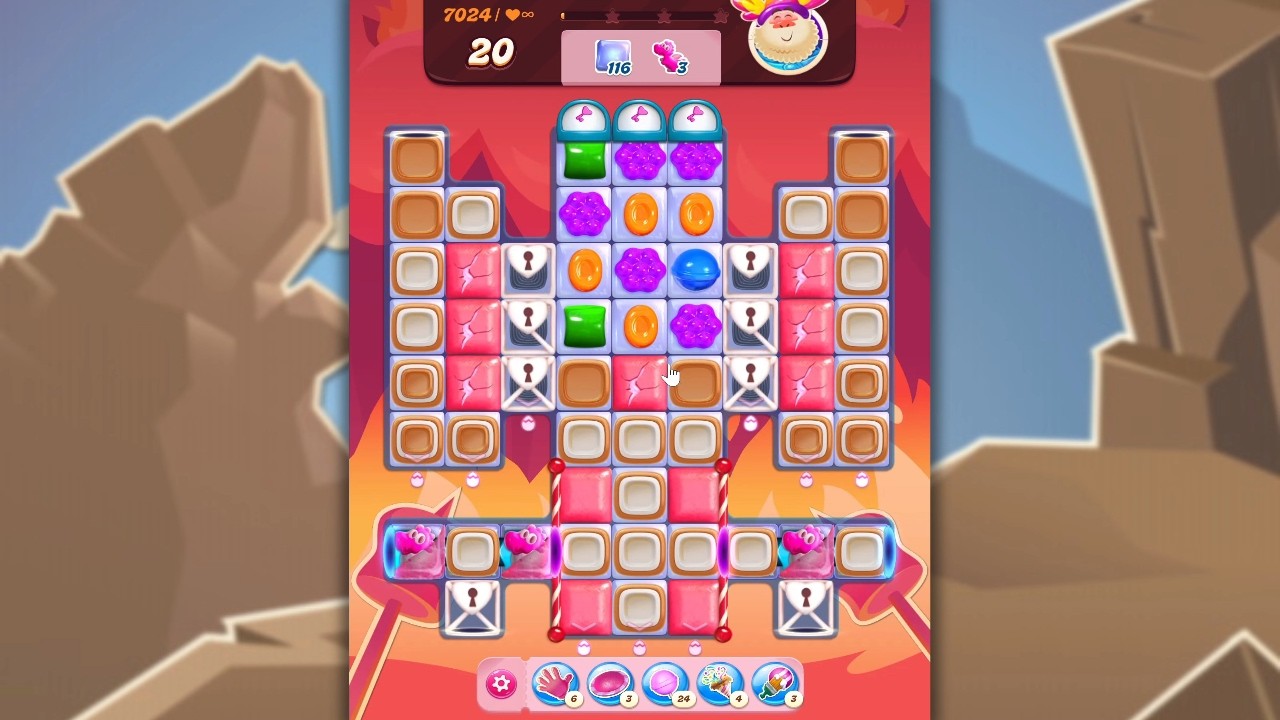 Candy Crush Saga LEVEL 7024 NO BOOSTERS (new version)🐟☑️ background