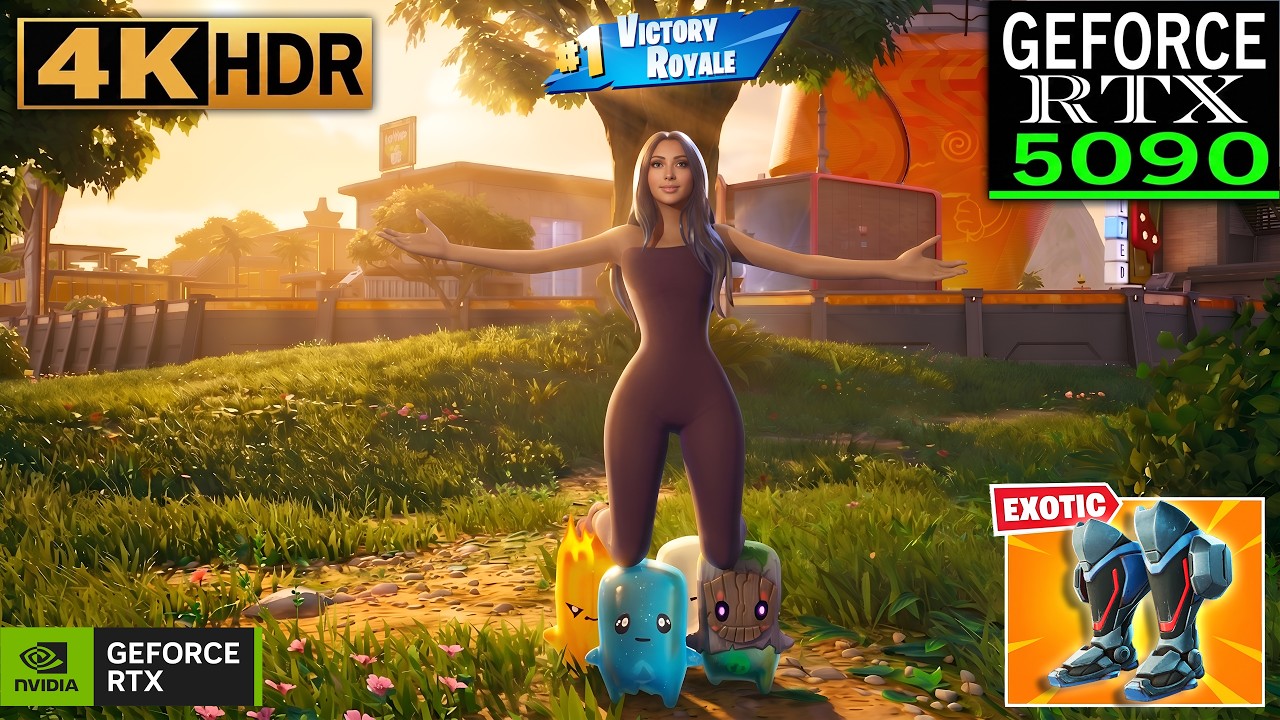 Fortnite (RTX 5090) Zero Build 4K Gameplay | Kim Kardashian Skin - Chapter 7 Season 3 background
