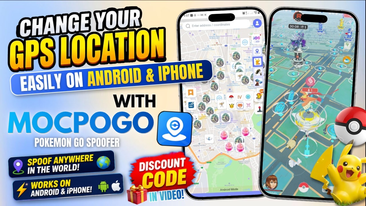 Change Your GPS Location Easily on Android & iPhone! | MocPOGO Pokemon Go Spoofer background