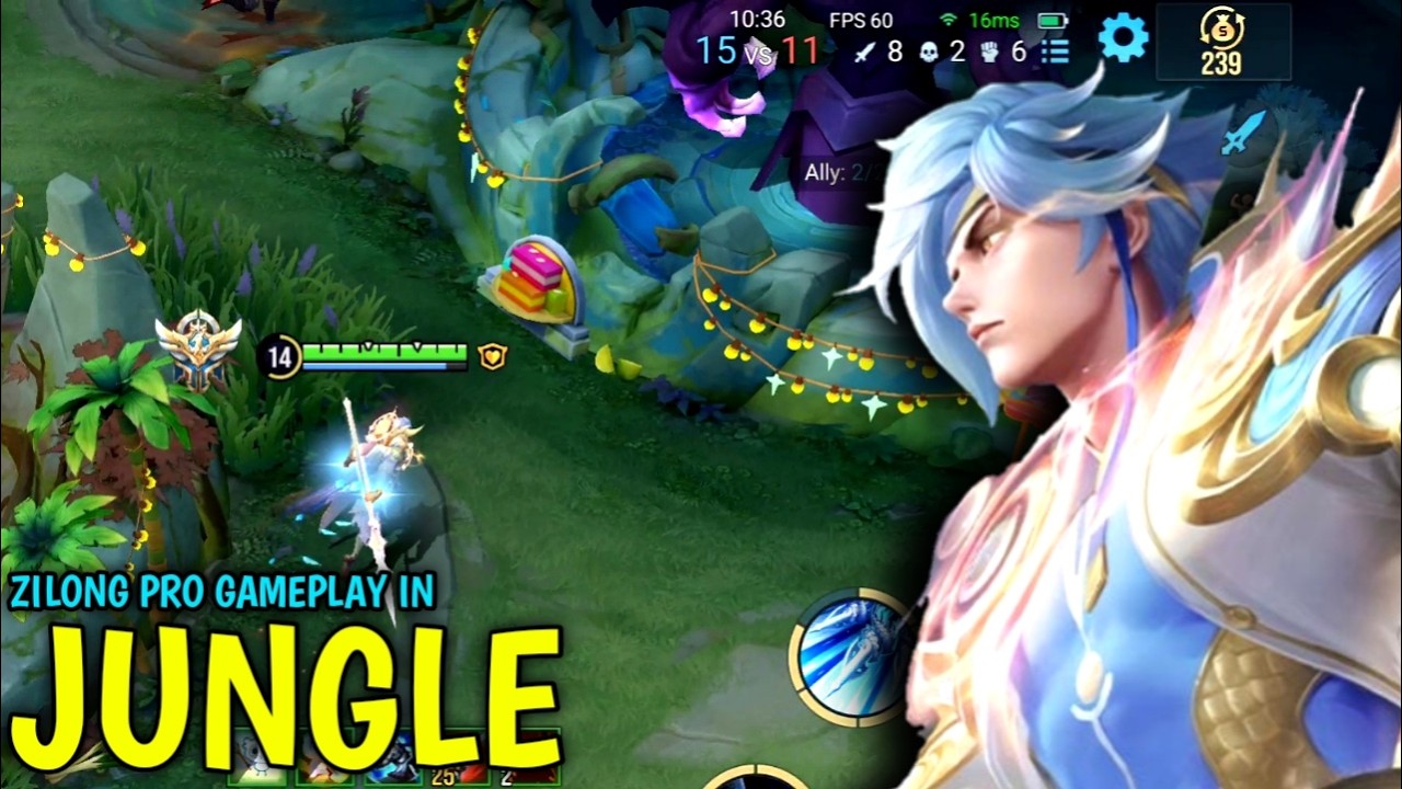 Honor Of Kings : Zilong Pro Gameplay In Jungle | Damage Build Zilong - HOK background