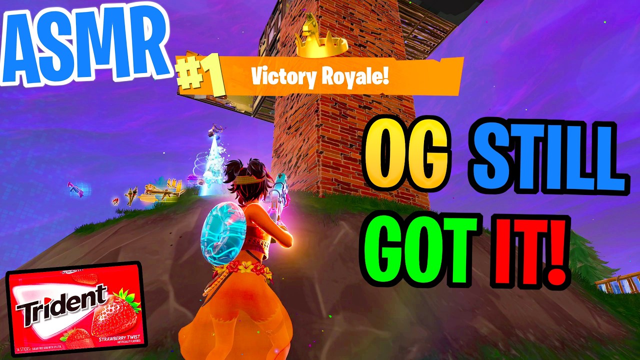 ASMR Gaming 😴 Fortnite OG I still Got it! Gum Chewing 🎮🎧 Controller Sounds + Whispering 💤 background
