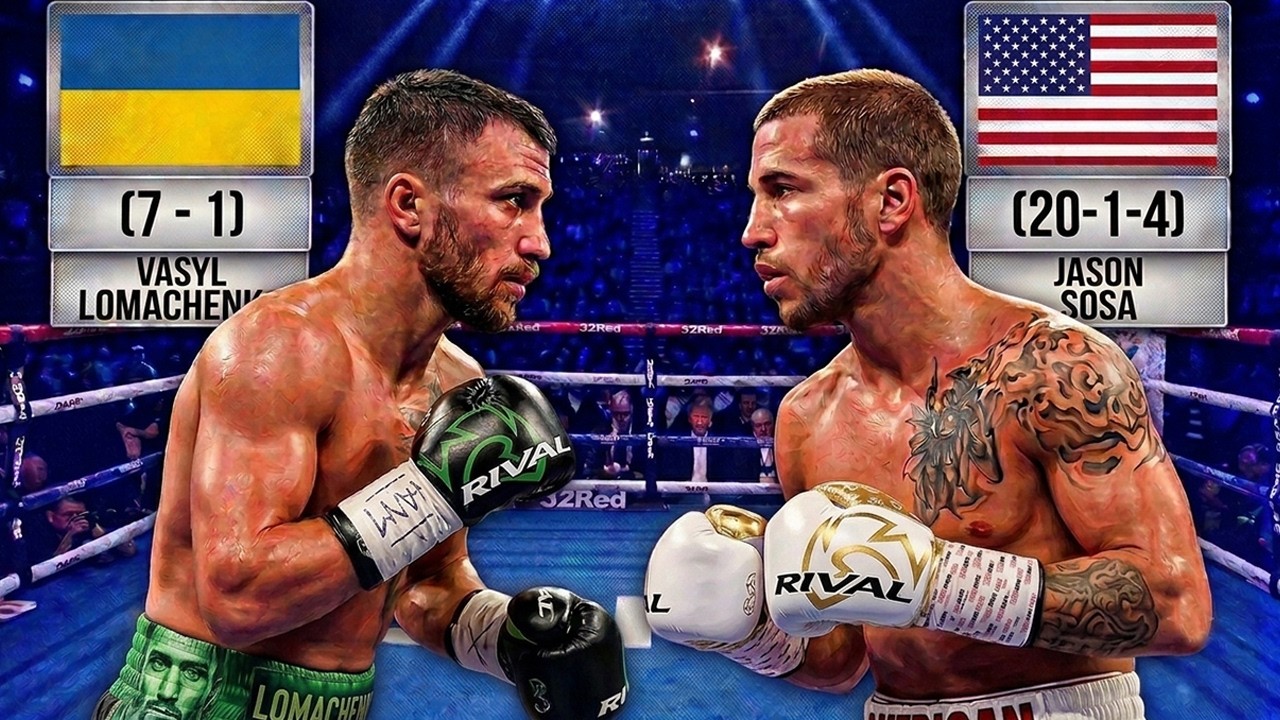 ⚡️ Vasyl Lomachenko (Ukraine) vs Jason Sosa (USA) | KNOCKOUT, Full Fight Highlights, HD background