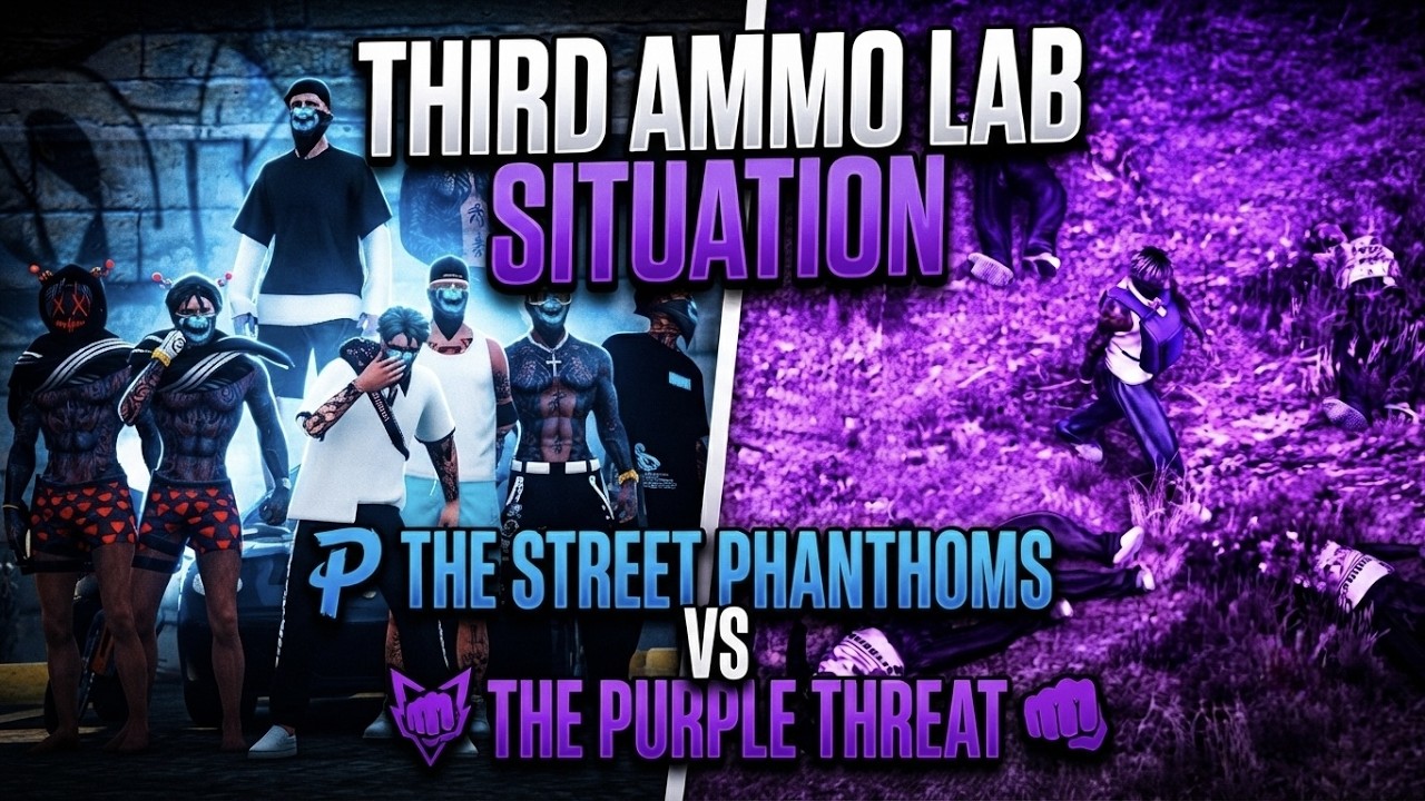 Street Phantom Claims the 3RD Victory ๐ | Ammo Lab Fight vs Purple Threat | FiveM RP | Divine Rp background
