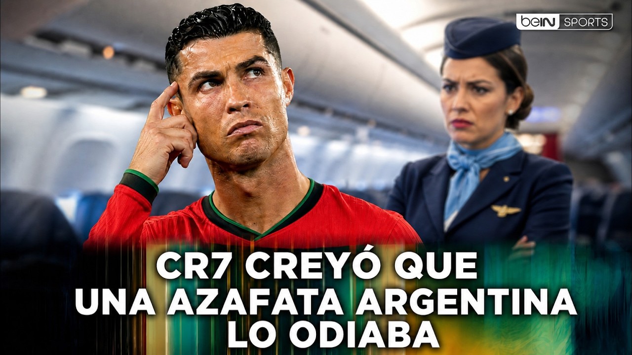 CR7 creyó que una azafata argentina lo odiaba background