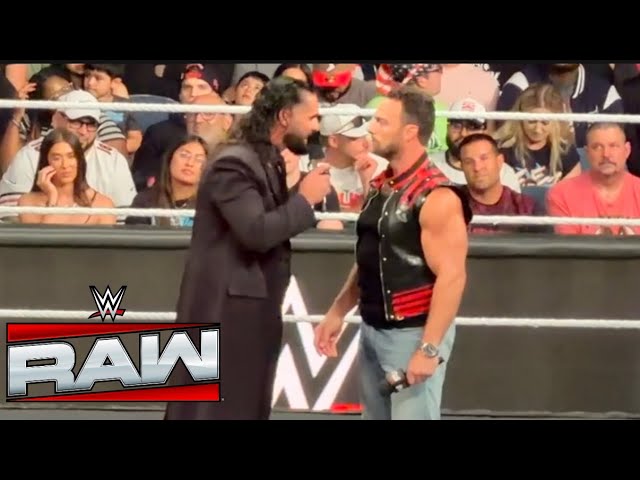 LA Knight Confronts Seth Rollins, Destroyed by Jimmy Uso Full Segment - WWE Raw 7/6/2026 background