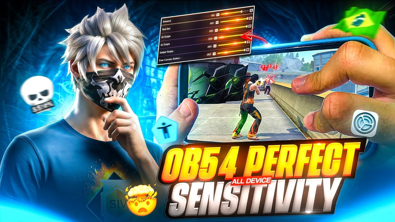 OB54 BEST SENSITIVITY 🔥🤯 HOW TO MAKE OWN SENSITIVITY AFTER OB51 UPDATE 💀 2GB - 3GB - 4GB - 6GB - 8GB background