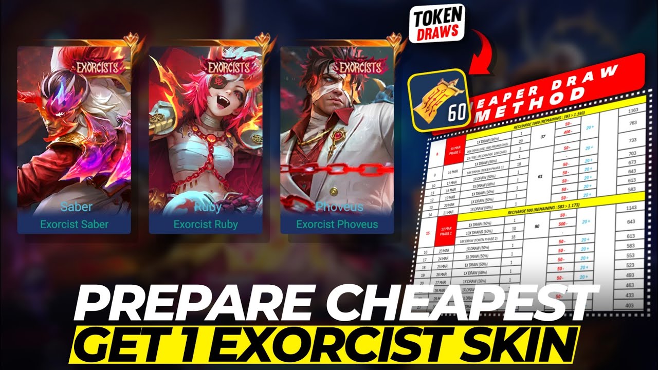 PREPARE CHEAP DRAW GET EXORCIST 3.0 MLBB | EXORCIST PHASE 3 EVENT MLBB background