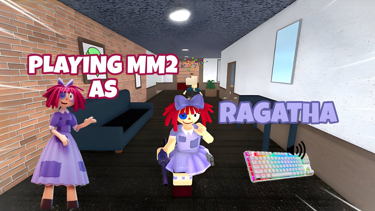 RAGATHA DESTROYS TEAMERS AND EXPLOITERS IN MM2 + GAMEPLAY (KEYBOARD ASMR) background