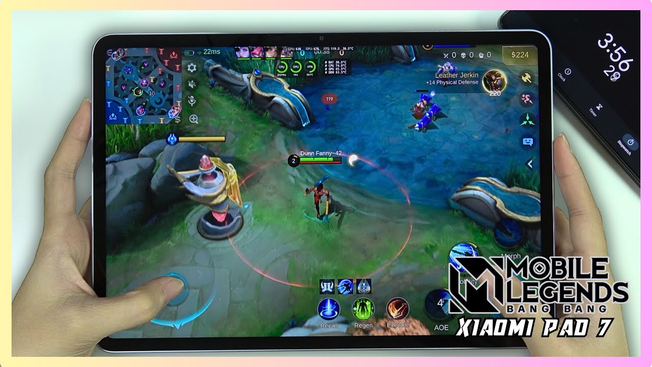 Xiaomi Pad 7 Mobile Legends Gaming test MLBB | Snapdragon 7+ Gen 3 backdrop