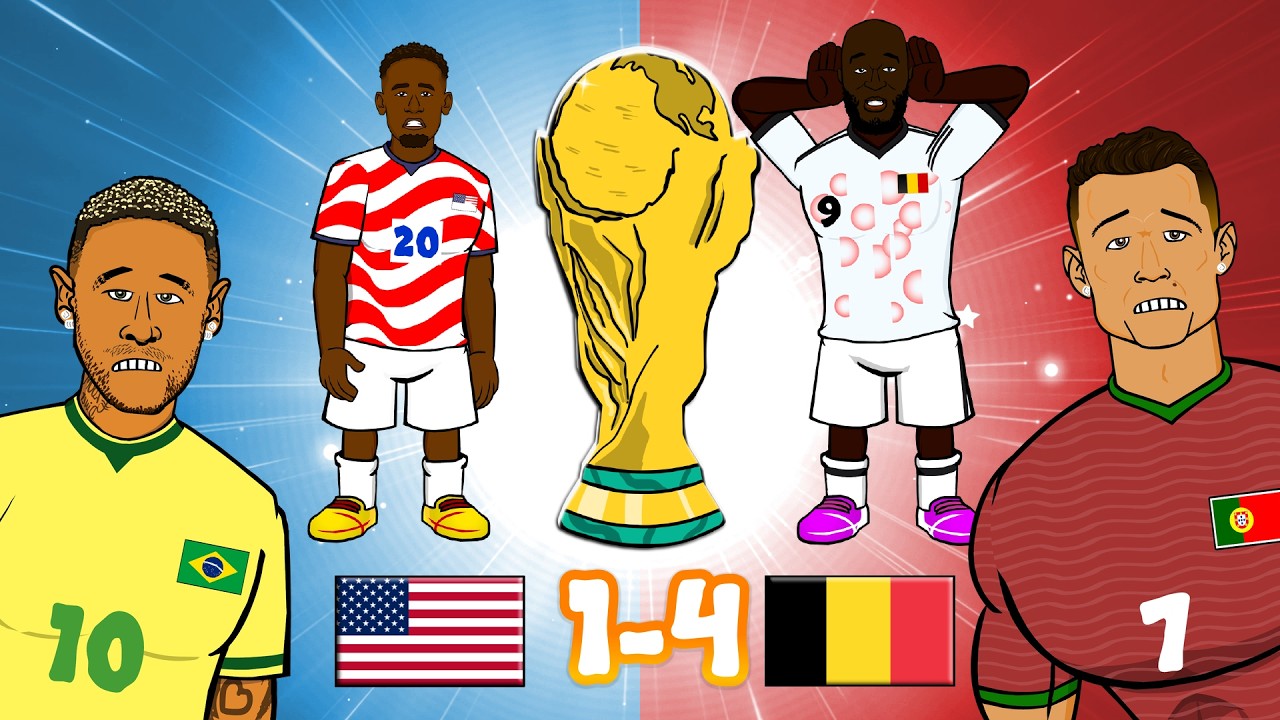 BYE BYE USA, Ronaldo and Neymar👋 USA 1-4 Belgium World Cup Highlights 2026 background