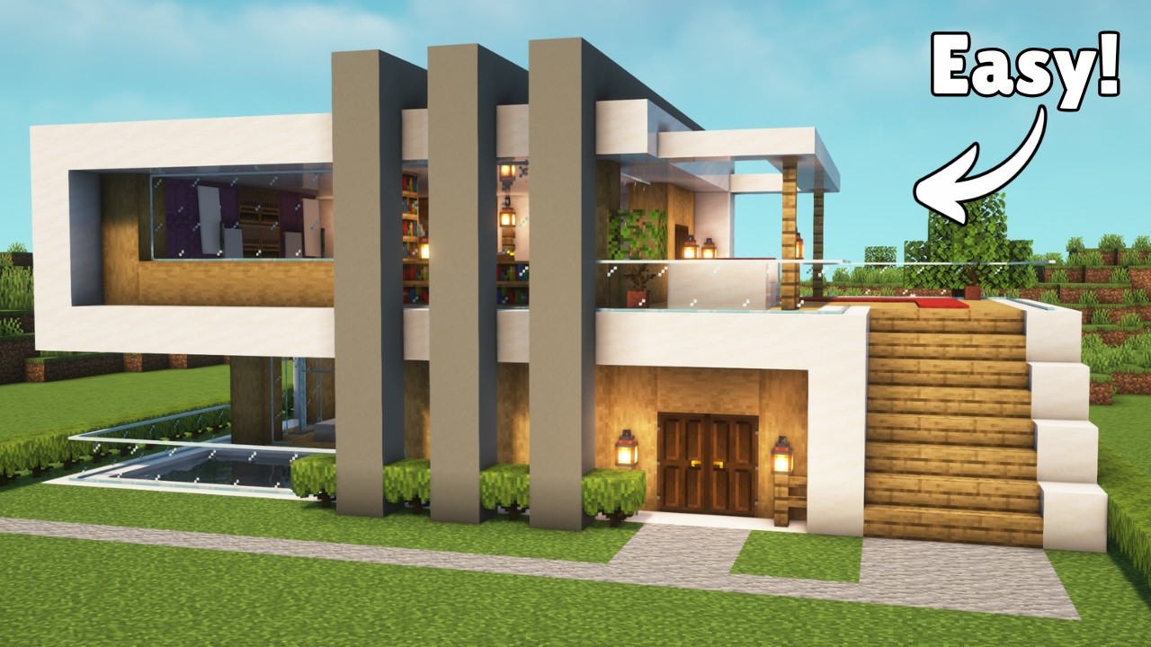 Best Modern House in Minecraft background