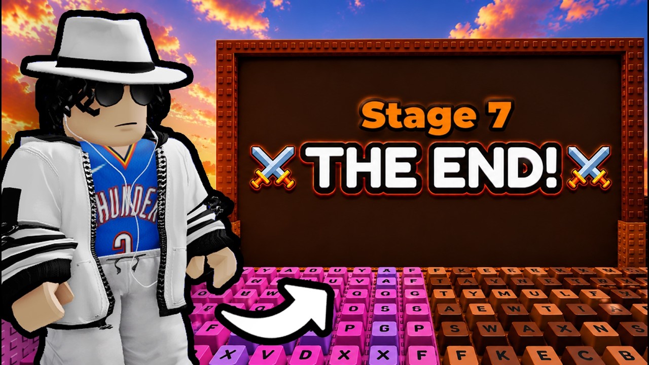 Beating New STAGE 6 and 7 of WORLD 3 in +1 Speed Keyboard Escape background
