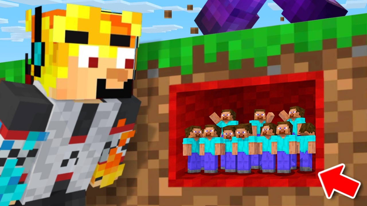 Dal jsem 100 Hráčů do Miniaturního Minecraftu background