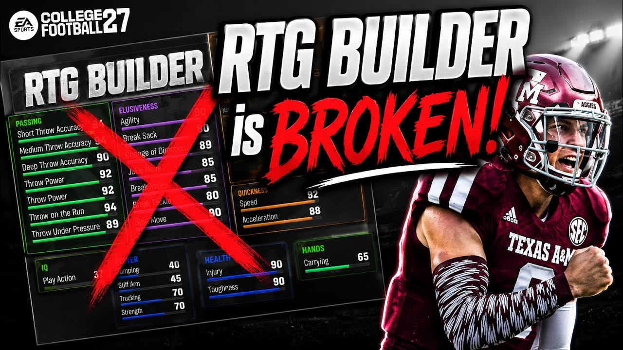 RTG Builder is BROKEN in College Football 27... Must Watch! background