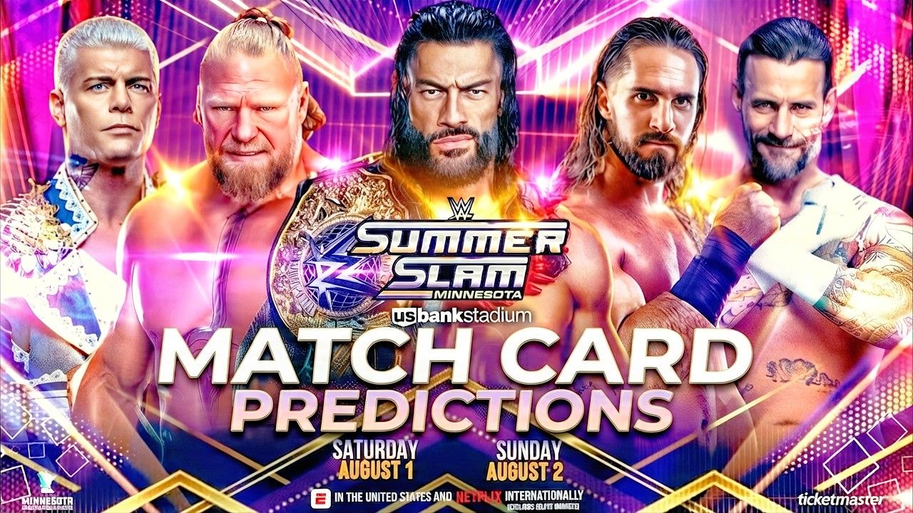 WWE SummerSlam 2026 Match Card Predictions | Full Night 1 & Night 2 Card background