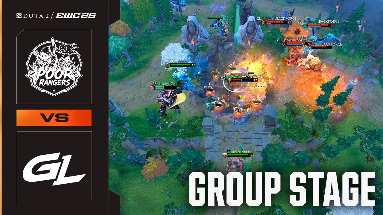 POOR RANGERS vs. GAMERLEGION | Dota 2 at EWC 26 - Group Stage - HIGHLIGHTS background